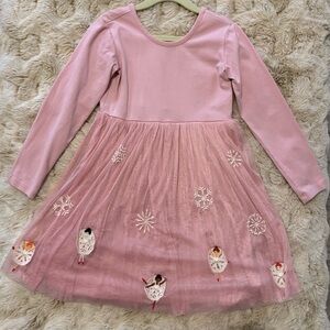 Hanna Andersson Pink Embroidered Ballerina Kids Dress